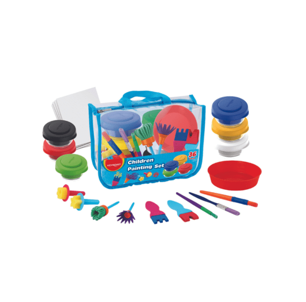 KIT DE TEMPERA (6 unid x 100 ml-pinceletas Keyroad