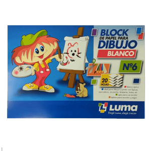 Block De Dibujo Luma Nº6 Blanco X 20h