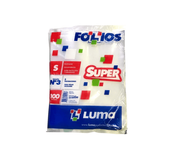 Folio Luma Escolar Pesado X100u.