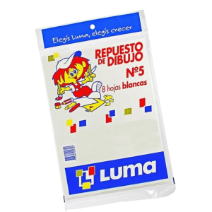 Repuesto De Dibujo Luma N°5 Blanco 8hjs