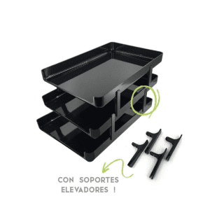 BANDEJA PIZZINI SPAZIO OFIC APILABLE DE 3 PISOS