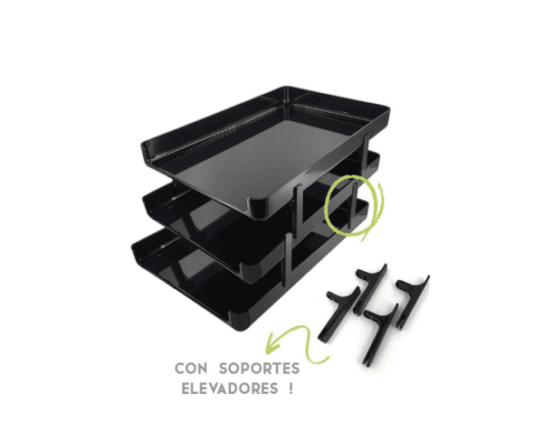 BANDEJA PIZZINI SPAZIO OFIC APILABLE DE 3 PISOS
