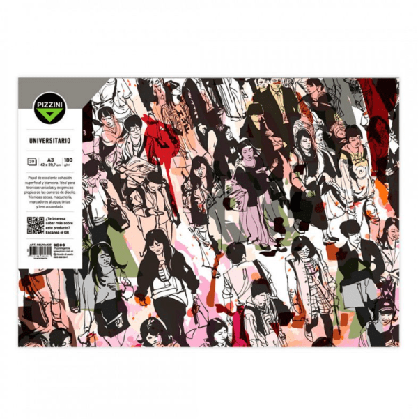 BLOCK PIZZINI UNIVERSITARIO A3 29,7 X 42 CM X 30 H