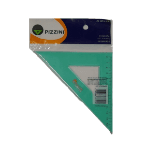Escuadra Pizzini Estudio Verde Transparente 20cm X