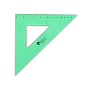 Escuadra Pizzini Estudio Verde Transparente 25cm X