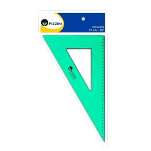 Escuadra Pizzini Estudio Verde Transparente 25cm X