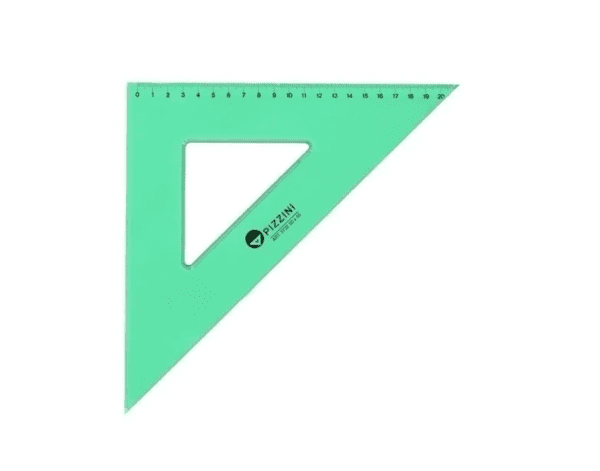 Escuadra Pizzini Estudio Verde Transparente 30cm X