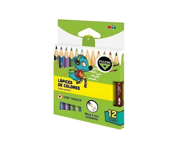 Lapiz Color Pizzini Triangular Jumbo X12u. Cortos