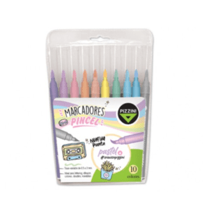 Marcador Pizzini Punta Pincel X 10u.pastel