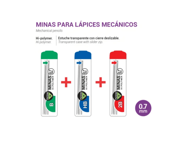 Mina Pizzini 0.7mm 2b-b-hb X 12u.