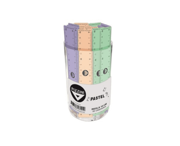 REGLA PIZZINI ESCOLAR PASTEL X 15 CM