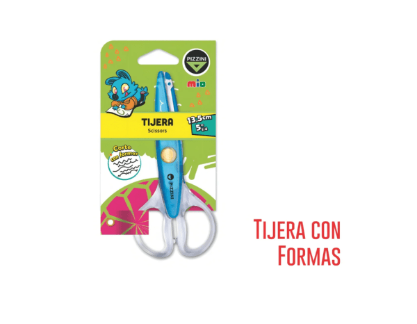 Tijera Pizzini Escolar 14 Cm Corte Con Formas