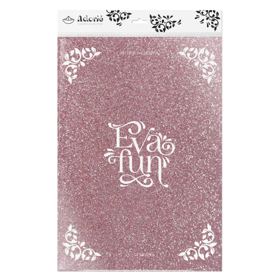 Evafun A3 Colección Glitter x 5 Unidades- ADORIE - Imagen 5