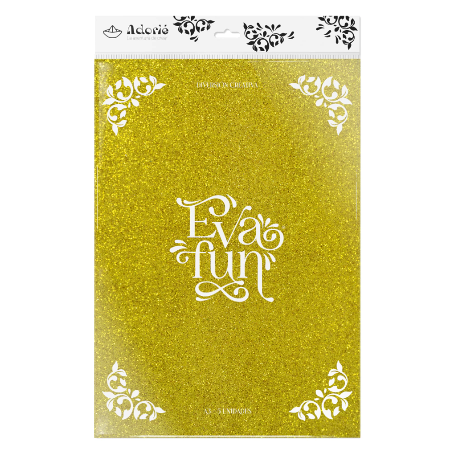 Evafun A3 Colección Glitter x 5 Unidades- ADORIE - Imagen 7
