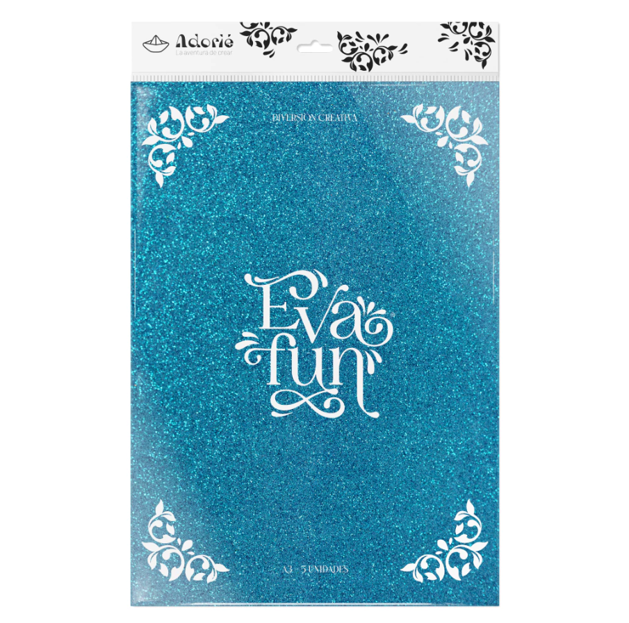 Evafun A3 Colección Glitter x 5 Unidades- ADORIE - Imagen 9