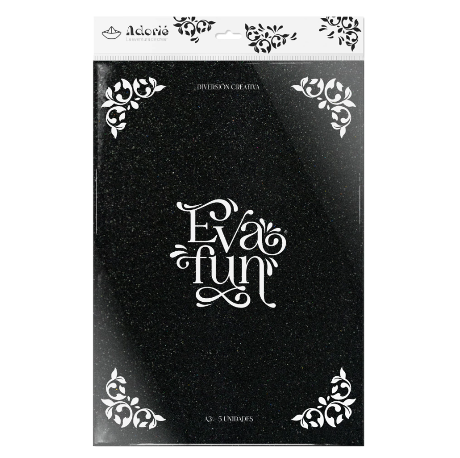 Evafun A3 Colección Glitter x 5 Unidades- ADORIE - Imagen 10