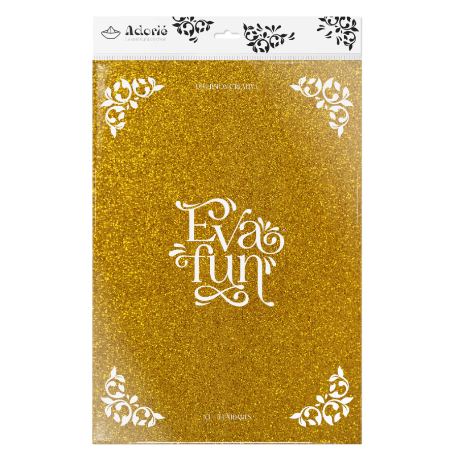 Evafun A3 Colección Glitter x 5 Unidades- ADORIE - Imagen 13