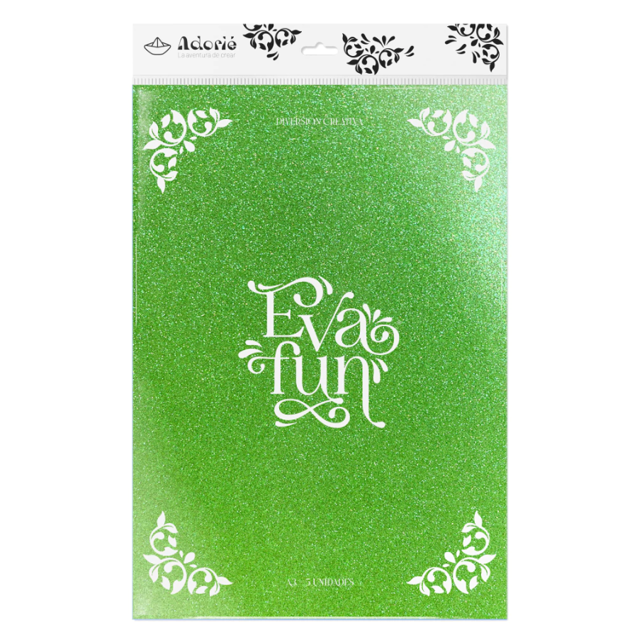 Evafun A3 Colección Glitter x 5 Unidades- ADORIE - Imagen 15