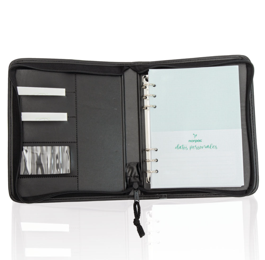 Agendas Línea Marroquinería con Cierre y Anillas N°8 -NORPAC - Imagen 2