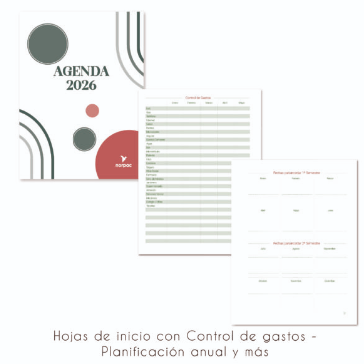 Agendas Línea Marroquinería con Cierre y Anillas N°8 -NORPAC - Imagen 4