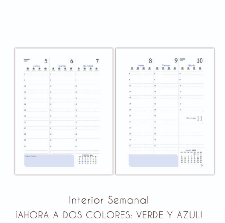 Agendas Línea Marroquinería con Cierre y Anillas N°8 -NORPAC - Imagen 7