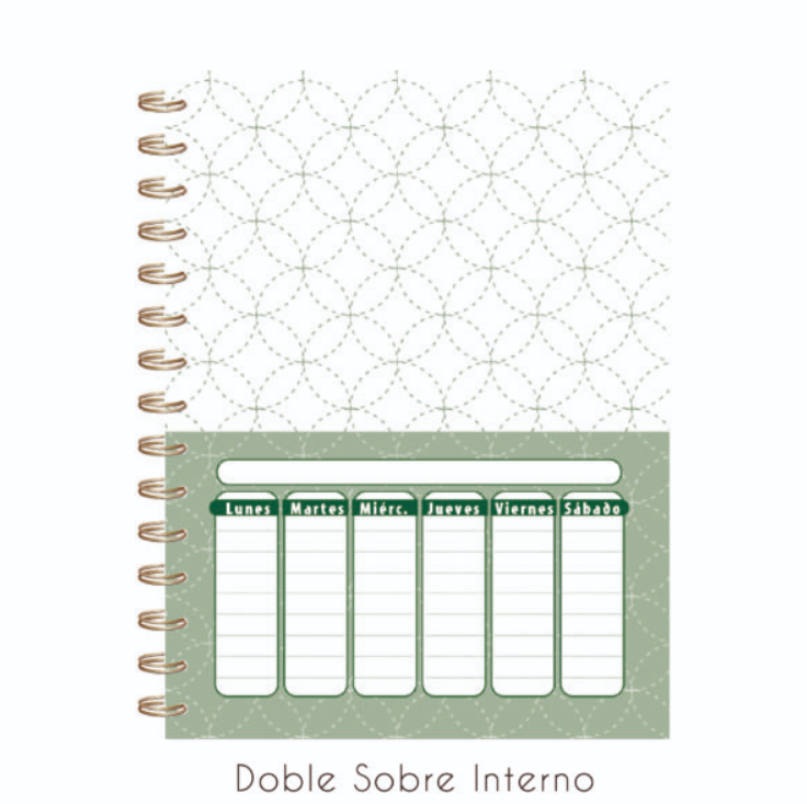 Agenda Espiralada con Elástico - Semanal – XL (19,5 X 26 cm)- NORPAC - Imagen 6