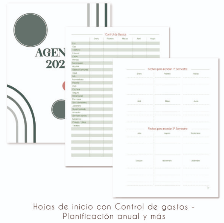Agenda Espiralada con Elástico - Semanal – XL (19,5 X 26 cm)- NORPAC - Imagen 8