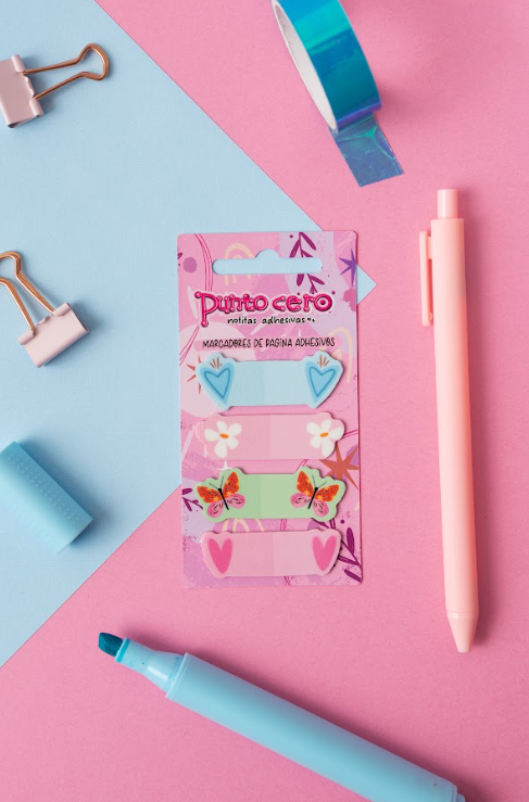 Marcadores de páginas adhesivas- PUNTO CERO