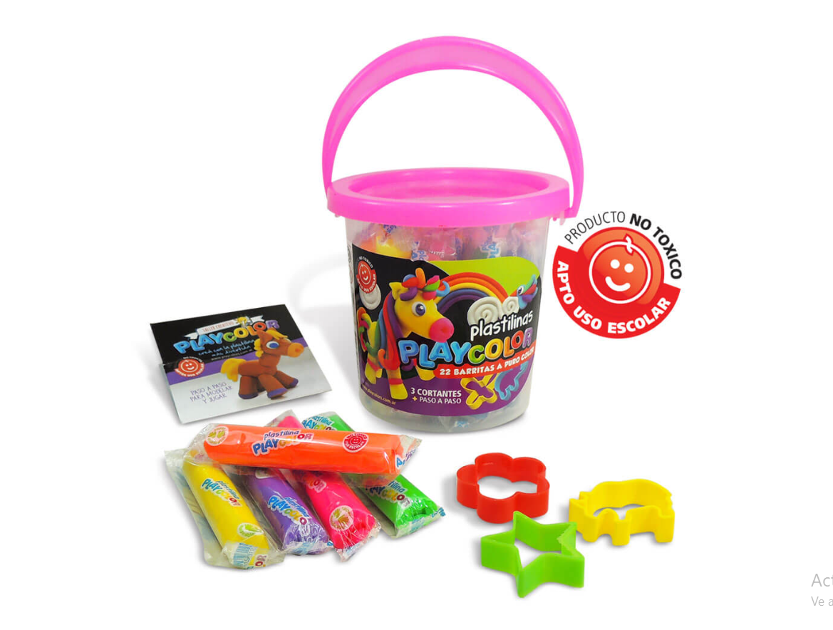 Balde Plastilina X 22u. + 3 Cortantes- PLAYCOLOR