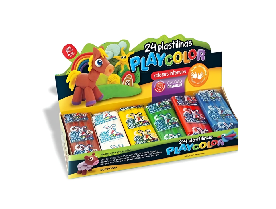 Plastilina X 24u.-PLAYCOLOR