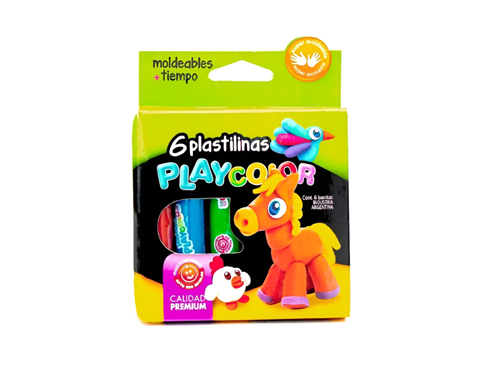 Plastilina X 6u.- PLAYCOLOR