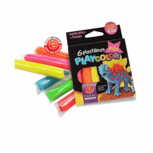 Plastilina X 6u. Fluo- PLAYCOLOR