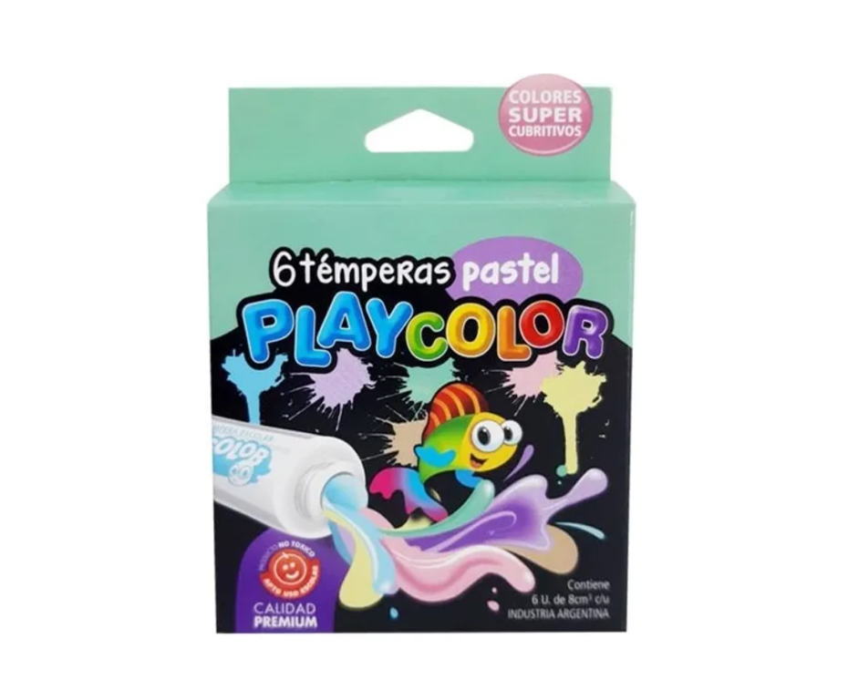 Tempera X 6u. 8cc Pastel- PLAYCOLOR