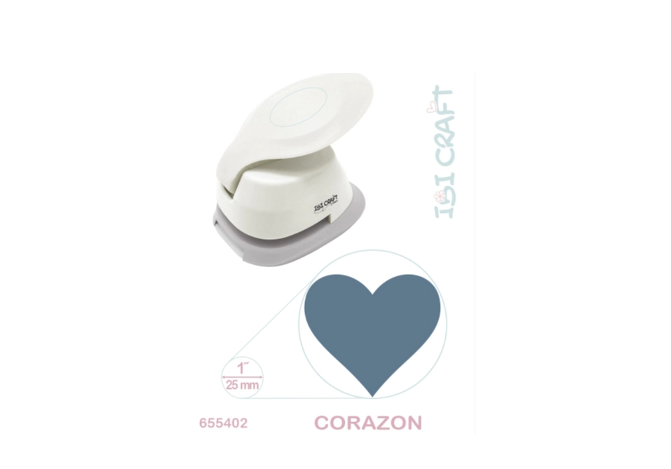 PERFORADORA ARTISTICA P/GOMA EVA 25mm 1¨ CORAZON- IBICRAFT
