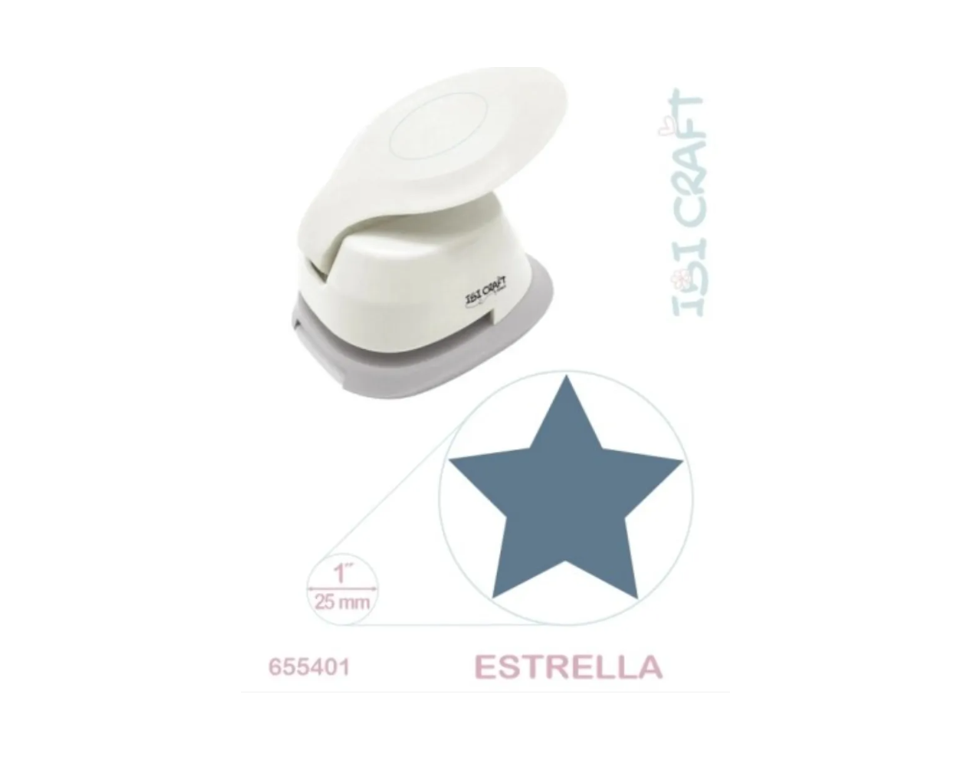 PERFORADORA ARTISTICA P/GOMA EVA 25mm 1¨ ESTRELLLA