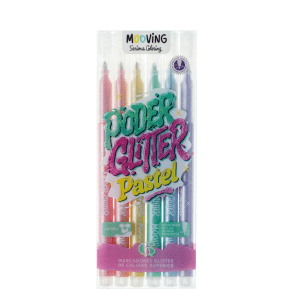 Marcador Escolar Glitter Pastel X6u.-MOOVING