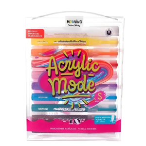 Marcadores Coloring Acrílicos X10u - MOOVING