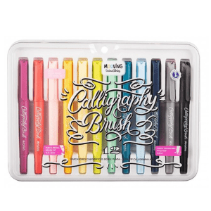 Marcador Doble Punta Caligráficos Blíster X 12 Colores - MOOVING